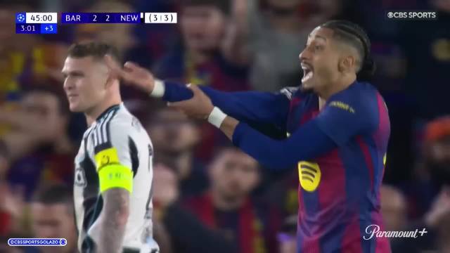 亚马尔创欧冠最年轻双响纪录，巴萨7-2狂胜纽卡