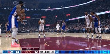 哈登率76人四杀骑士创历史得分助攻双里程碑